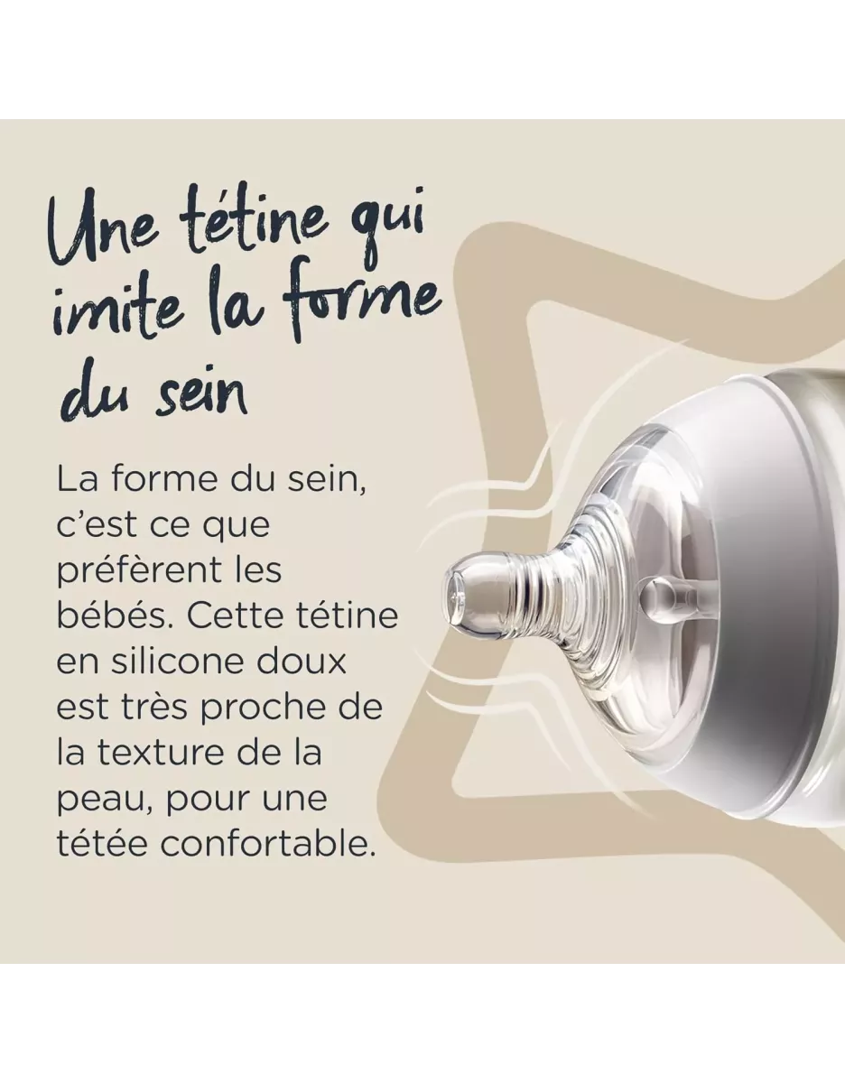 Lot de 2 tétines Natural Start - débit variable - Tommee Tippee