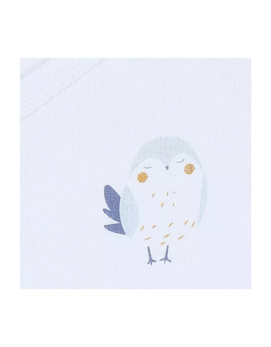 Lot de 2 bodies bébé manches longues jersey - petit oiseau et fleurs - Noukie's