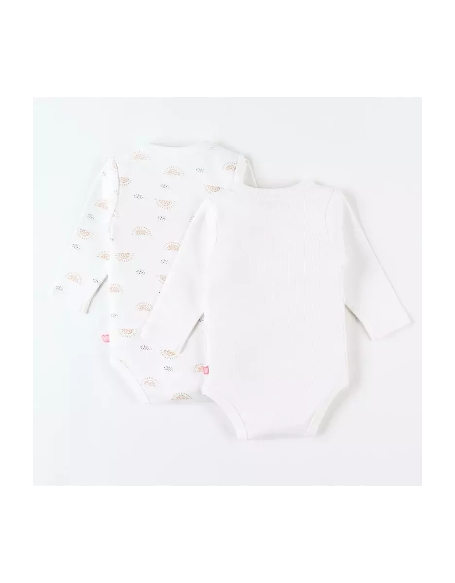 Lot de 2 bodies bébé manches longues jersey bio - Africa - Noukie's