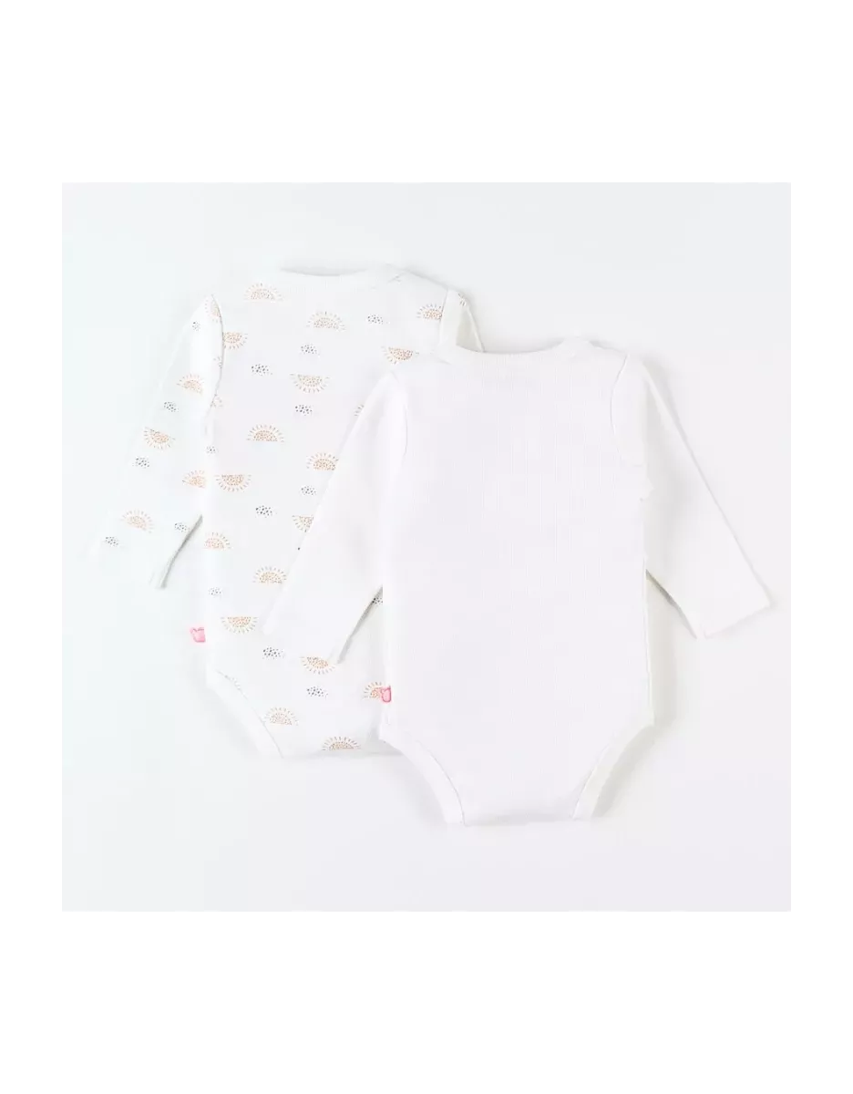 Lot de 2 bodies bébé manches longues jersey bio - Africa - Noukie's