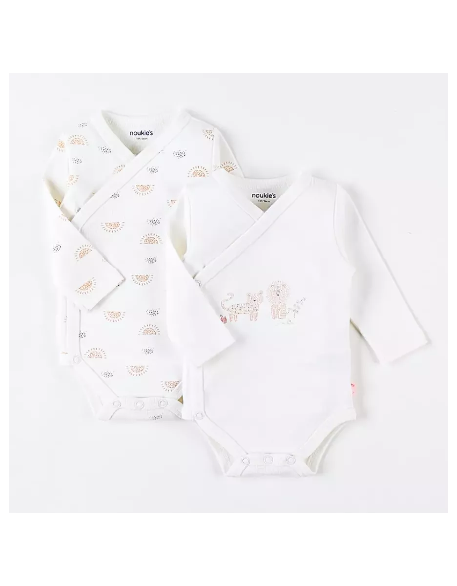 Lot de 2 bodies bébé manches longues jersey bio - Africa - Noukie's