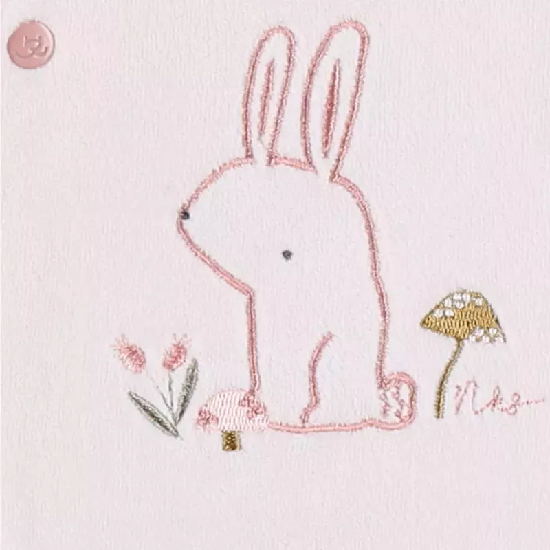 Pyjama bébé velours - lapin rose - Noukie's