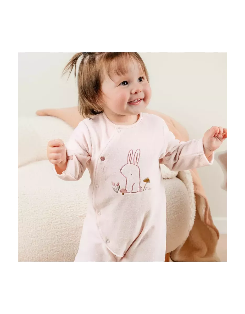 Pyjama bébé velours - lapin rose - Noukie's