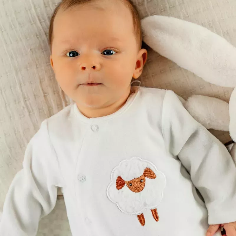 Pyjama bébé velours - mouton - Noukie's