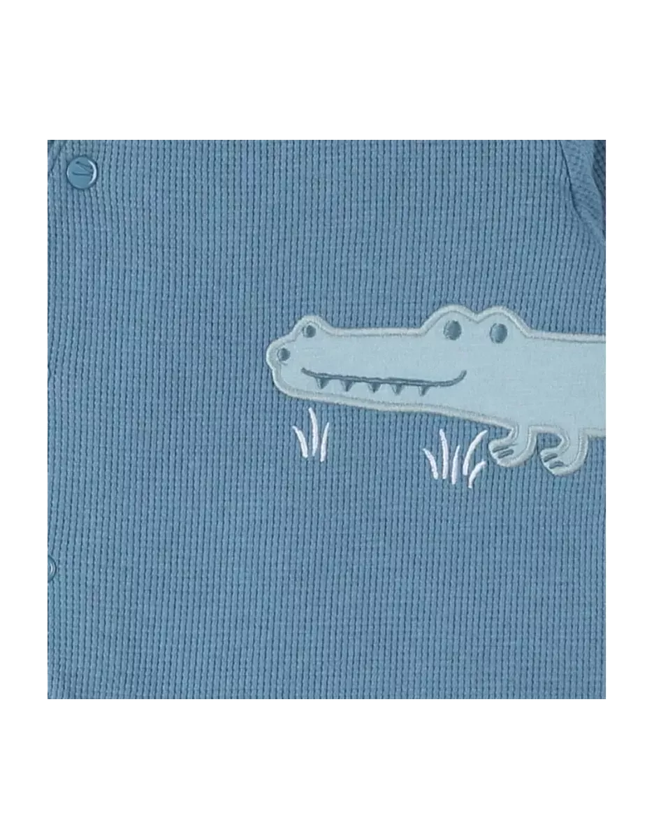 Pyjama bébé jersey gaufré - crocodile - Noukie's