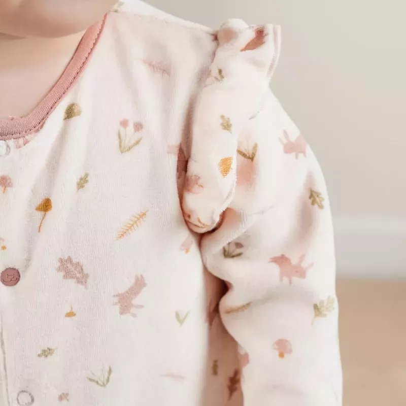Pyjama bébé velours - volants automne - Noukie's