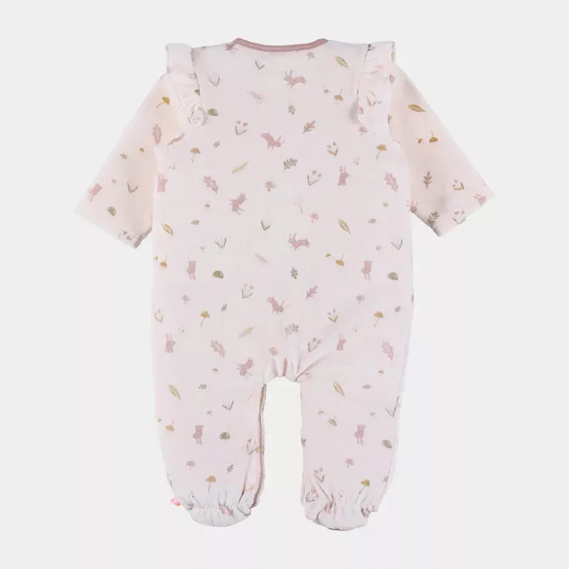 Pyjama bébé velours - volants automne - Noukie's