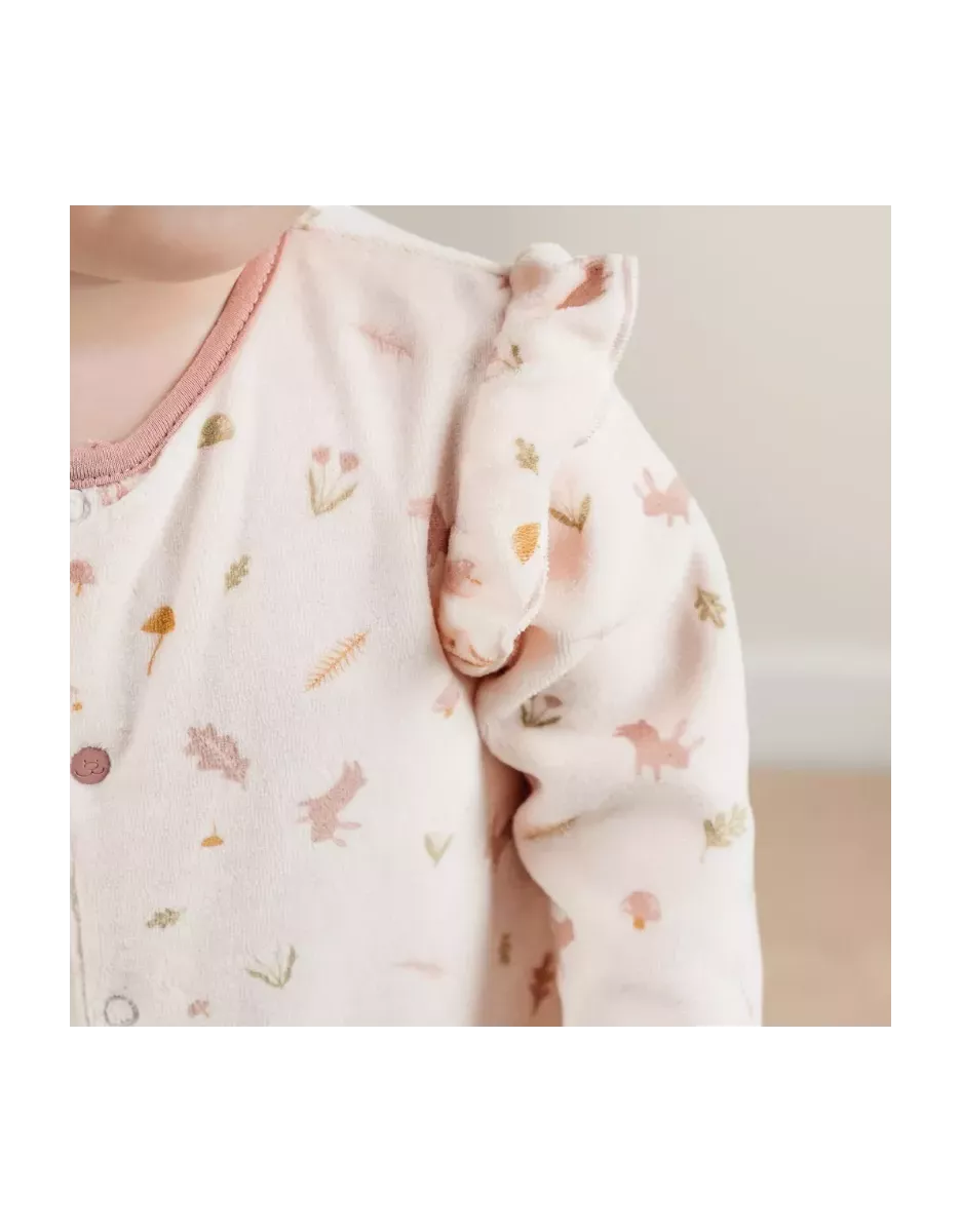 Pyjama bébé velours - volants automne - Noukie's