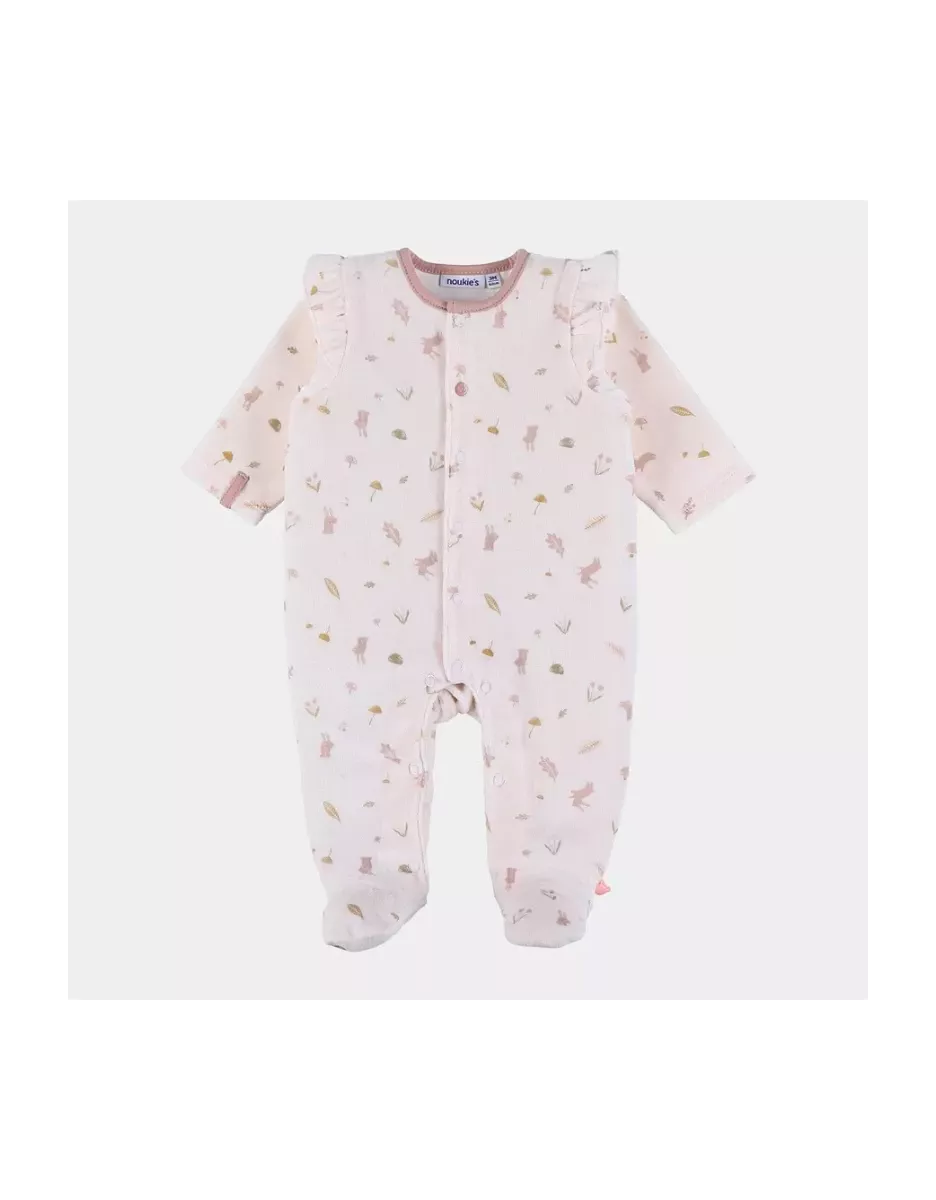 Pyjama bébé velours - volants automne - Noukie's