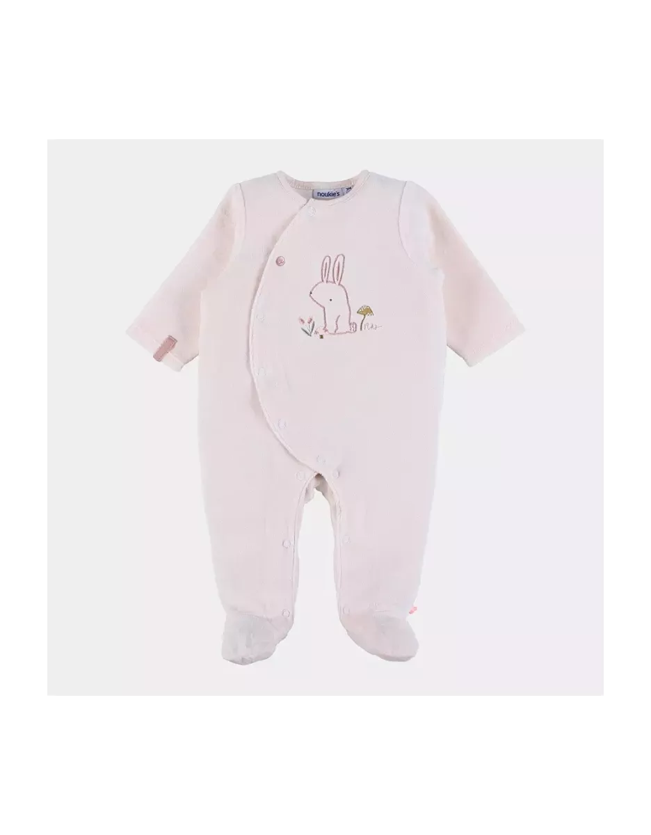 Pyjama bébé velours - lapin rose - Noukie's