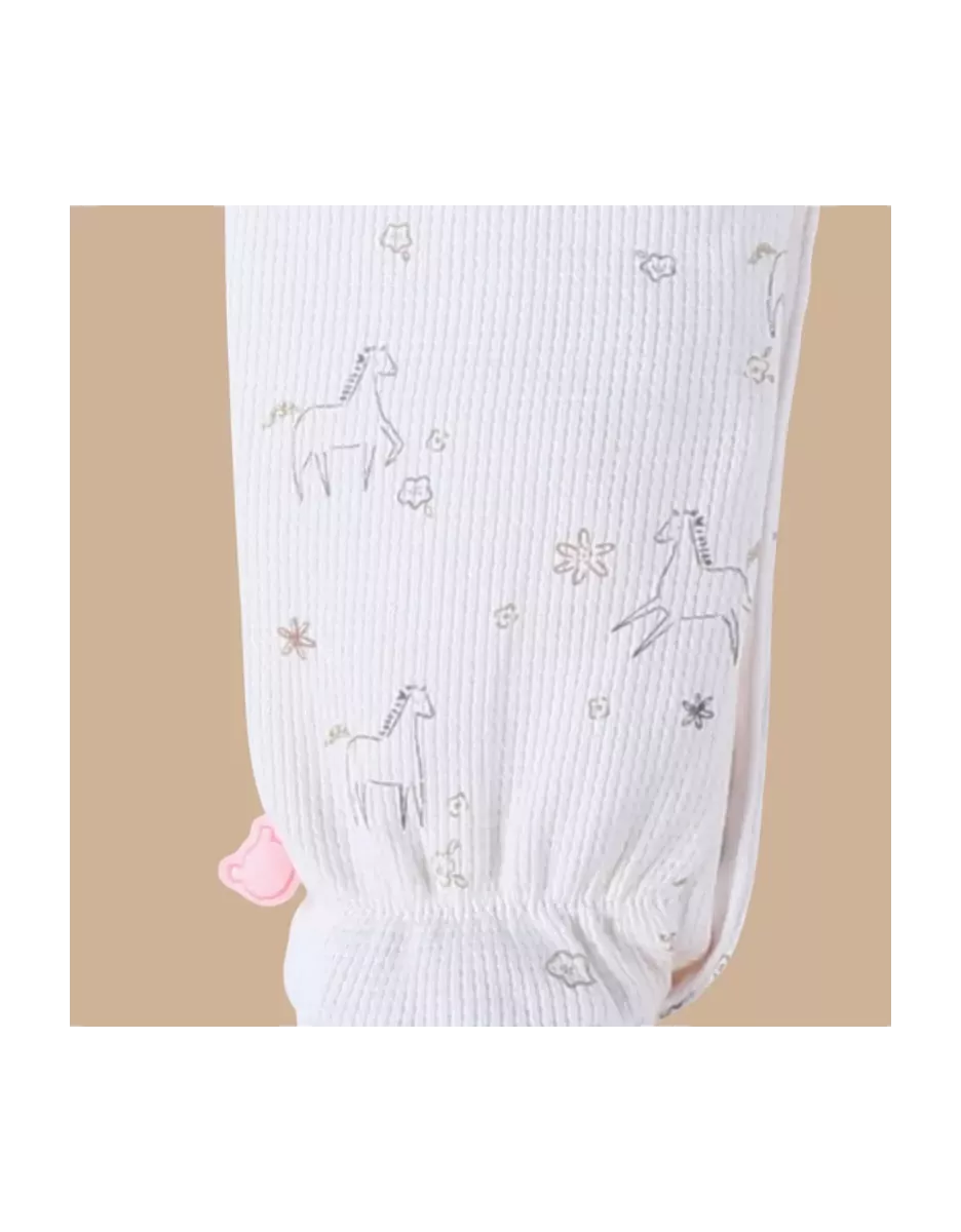 Pyjama bébé jersey gaufré - volants poneys - Noukie's