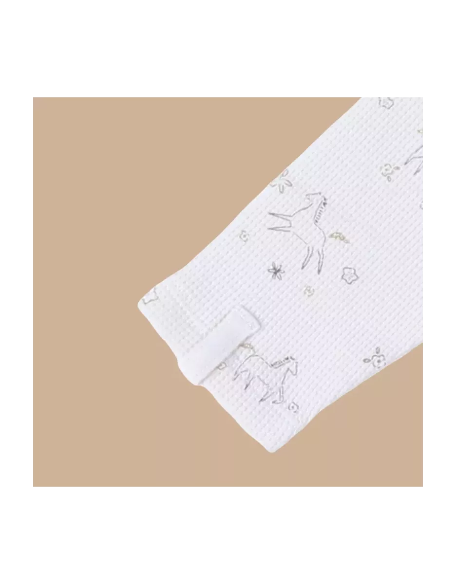 Pyjama bébé jersey gaufré - volants poneys - Noukie's