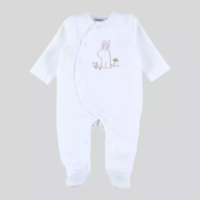 Pyjama bébé velours - lapin blanc - Noukie's