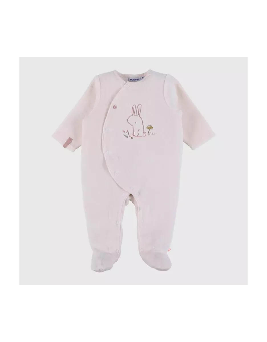 Pyjama bébé velours - lapin rose - Noukie's