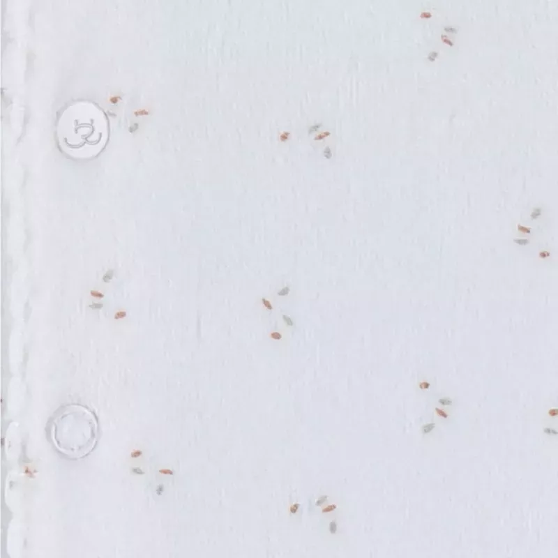 Pyjama bébé velours - volants petites fleurs - Noukie's