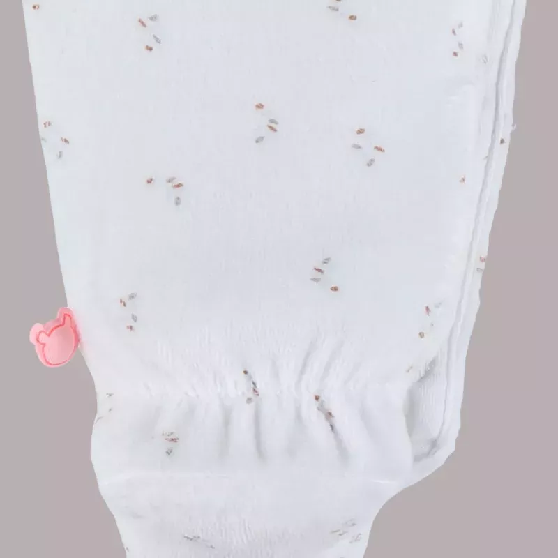 Pyjama bébé velours - volants petites fleurs - Noukie's