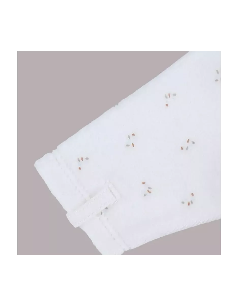 Pyjama bébé velours - volants petites fleurs - Noukie's