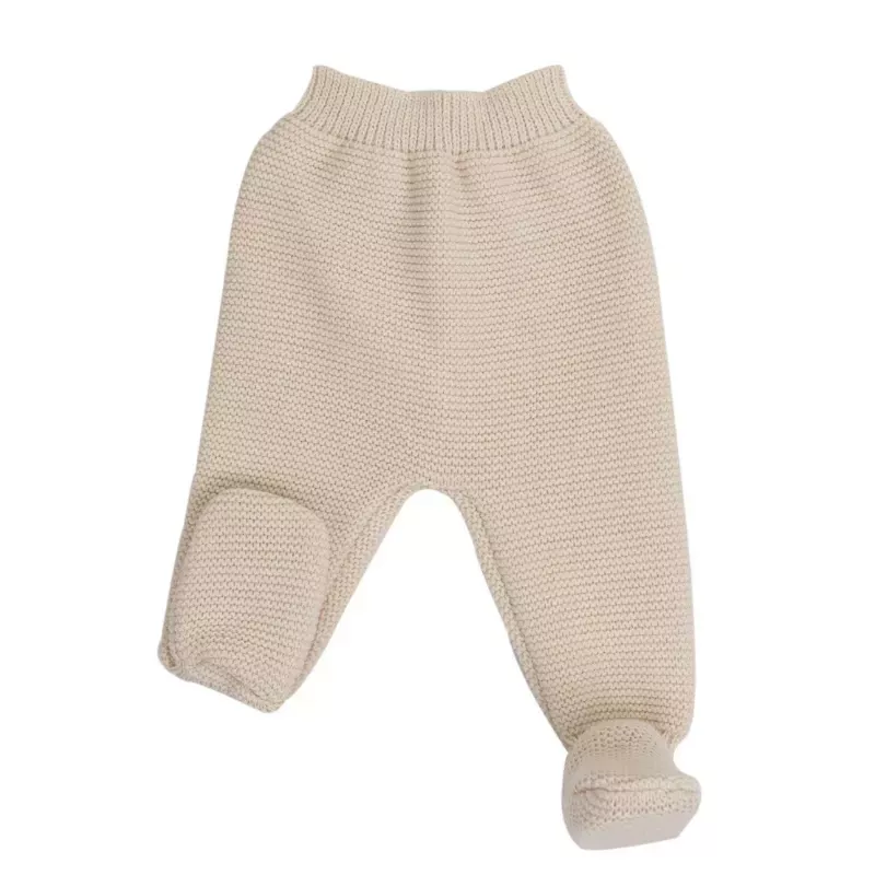 Ensemble brassière et pantalon maille tricot - Sable - Trois Kilos Sept