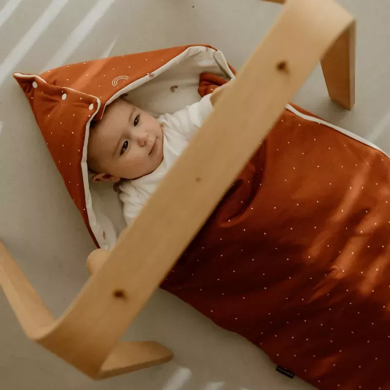 Nid d'ange réversible bébé 4 saisons - Terracotta coeur - Les Petites Billes