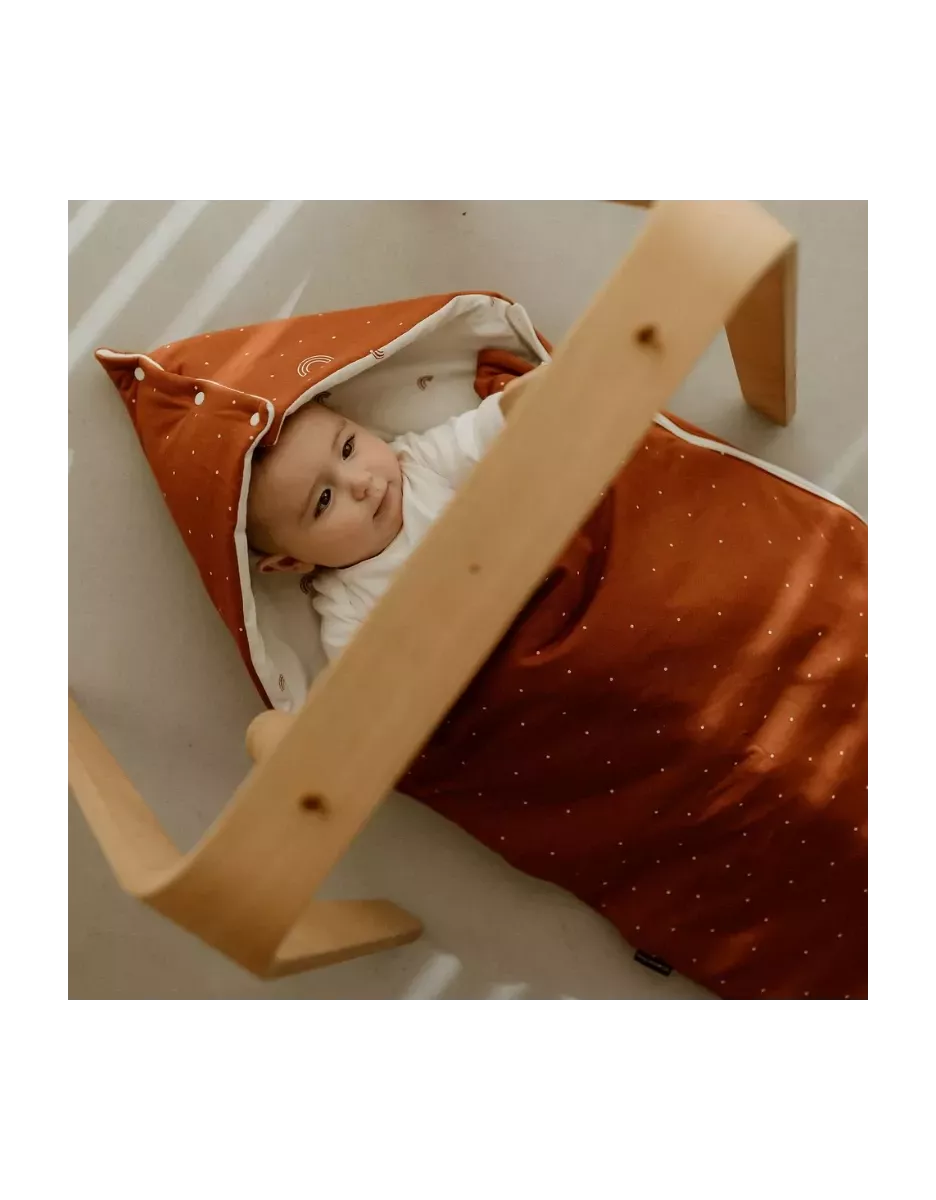 Nid d'ange réversible bébé 4 saisons - Terracotta coeur - Les Petites Billes