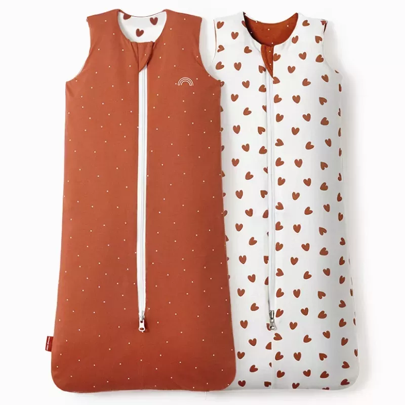 Gigoteuse réversible et évolutive bébé 4 saisons - Terracotta coeur - Les Petites Billes