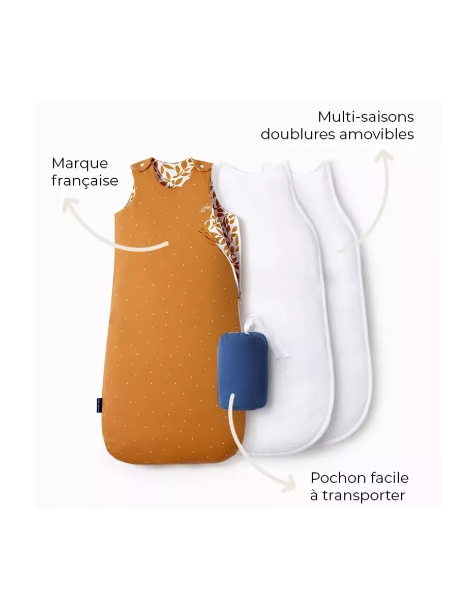 Gigoteuse réversible et évolutive bébé 4 saisons - Ourson - Les Petites Billes
