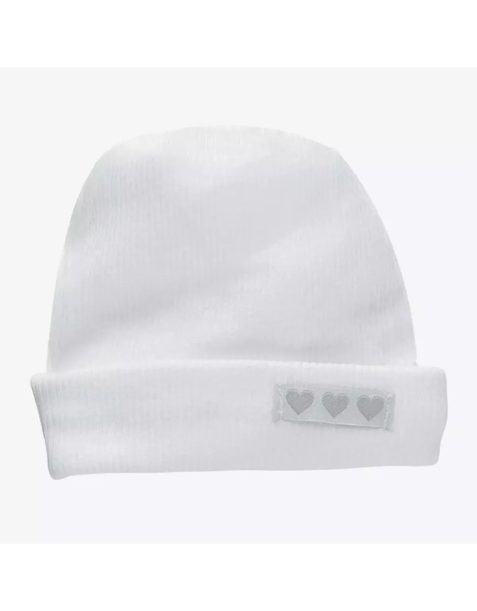 Bonnet de naissance bébé coton - Blanc - Trois Kilos Sept