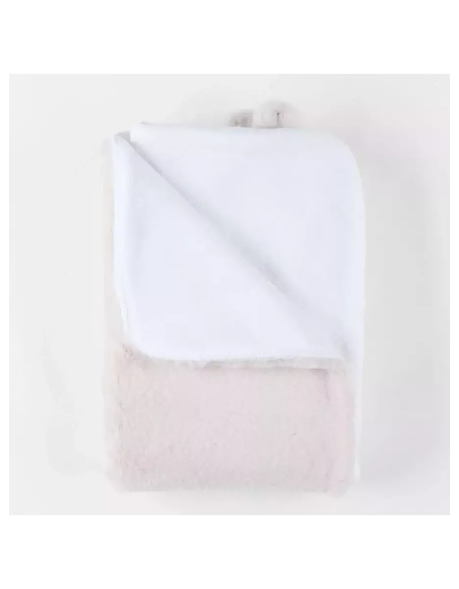 Couverture bébé en fausse fourrure Groloudoux® 75x100 cm - Sable - Noukie's