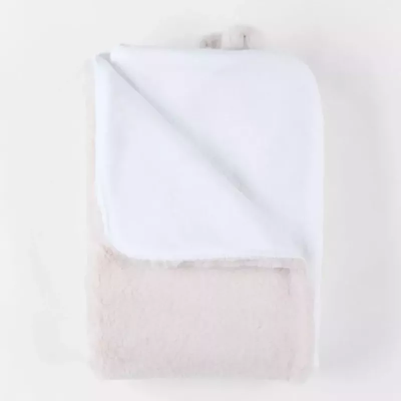 Couverture bébé en fausse fourrure Groloudoux® 75x100 cm - Sable - Noukie's