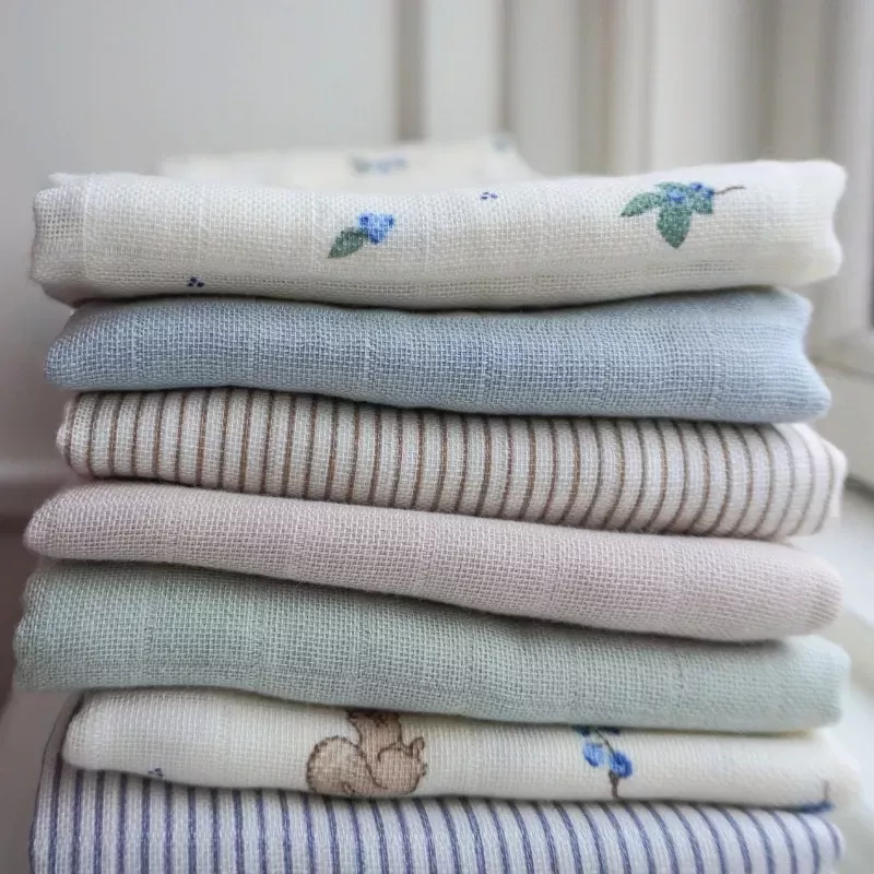 Lot de 2 langes bébé coton bio imprimés - Blueberries - Cam Cam Copenhagen