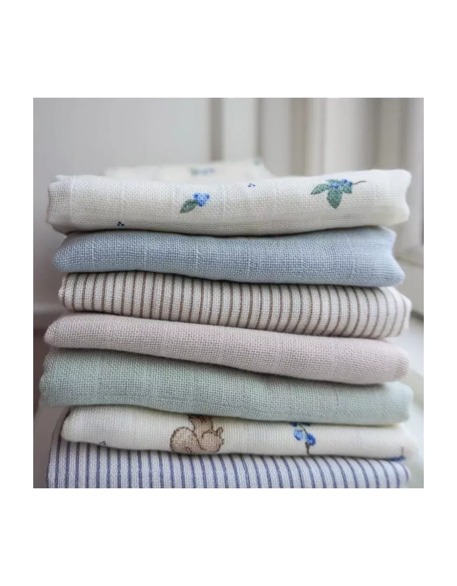 Lot de 2 langes bébé coton bio imprimés - Blueberries - Cam Cam Copenhagen