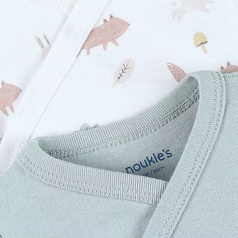 Lot de 2 bodies bébé manches longues jersey - fôret - Noukie's
