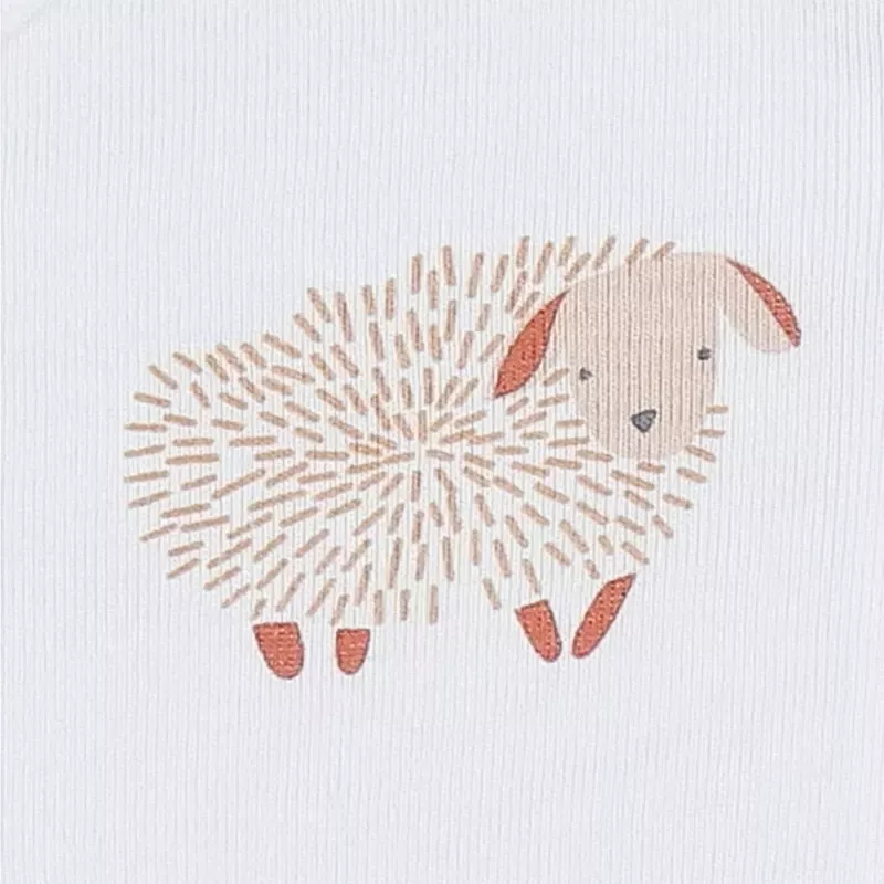 Lot de 2 bodies bébé manches longues jersey - mouton et nuages - Noukie's