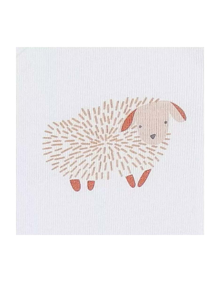 Lot de 2 bodies bébé manches longues jersey - mouton et nuages - Noukie's