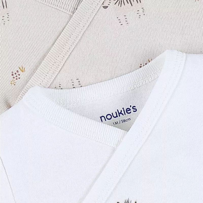 Lot de 2 bodies bébé manches longues jersey - zèbres - Noukie's