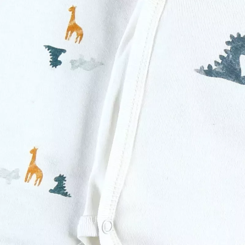 Lot de 2 bodies bébé manches longues jersey bio - dinosaures - Noukie's