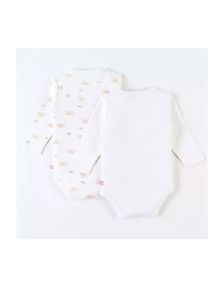 Lot de 2 bodies bébé manches longues jersey bio - Africa - Noukie's