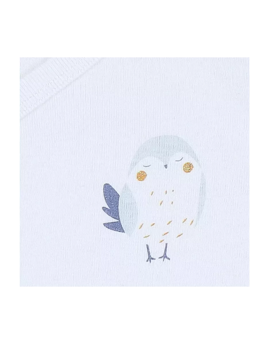 Lot de 2 bodies bébé manches longues jersey - petit oiseau et fleurs - Noukie's