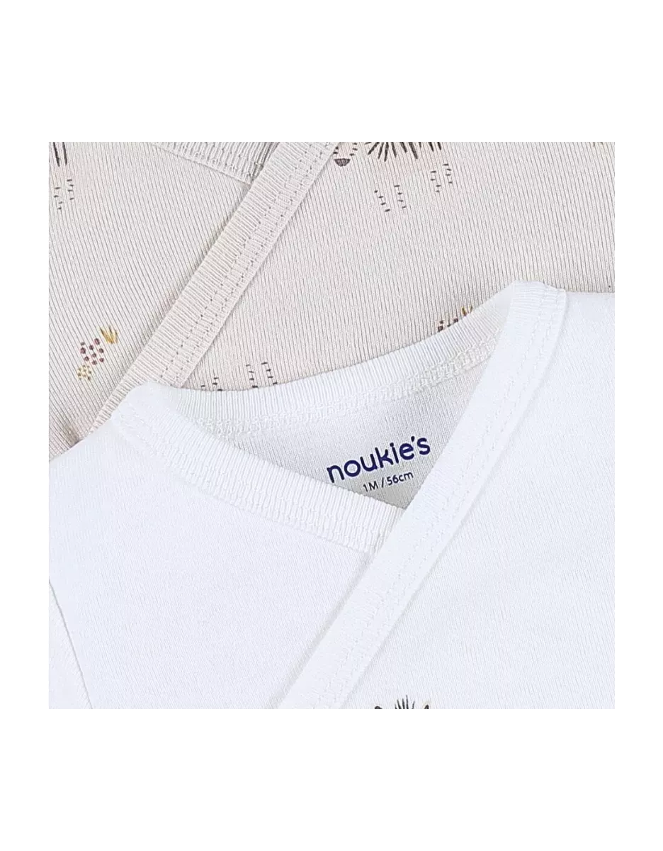 Lot de 2 bodies bébé manches longues jersey - zèbres - Noukie's