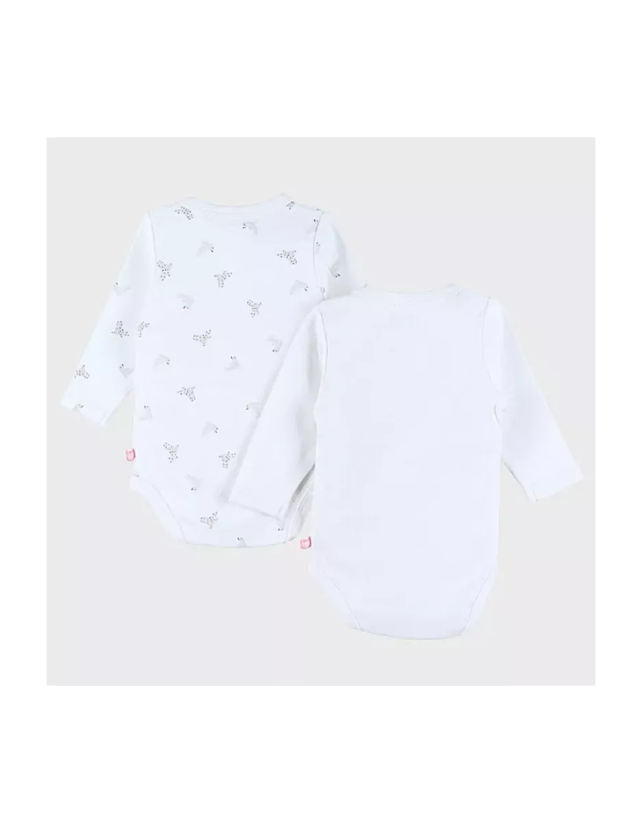 Lot de 2 bodies bébé manches longues jersey - phoques - Noukie's