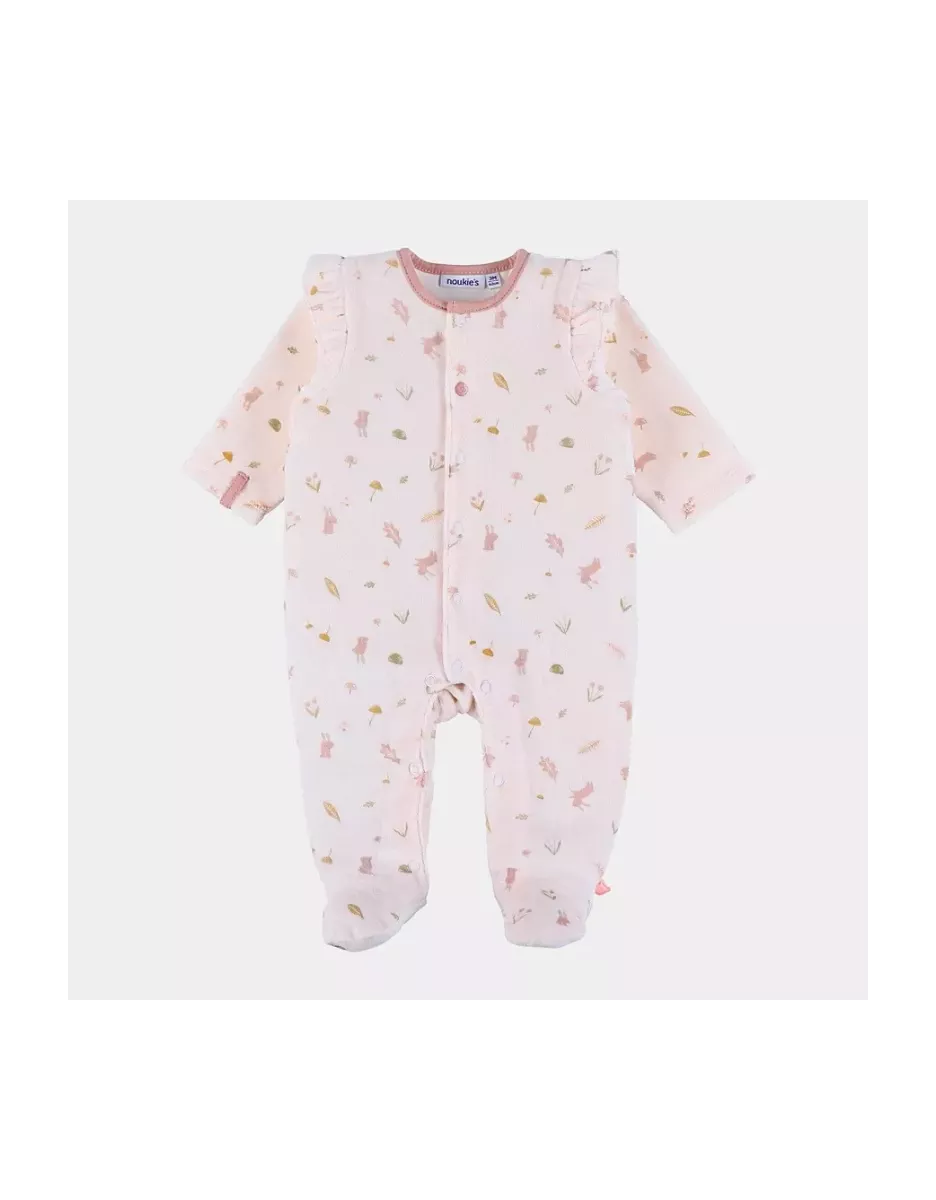 Pyjama bébé velours - volants automne - Noukie's