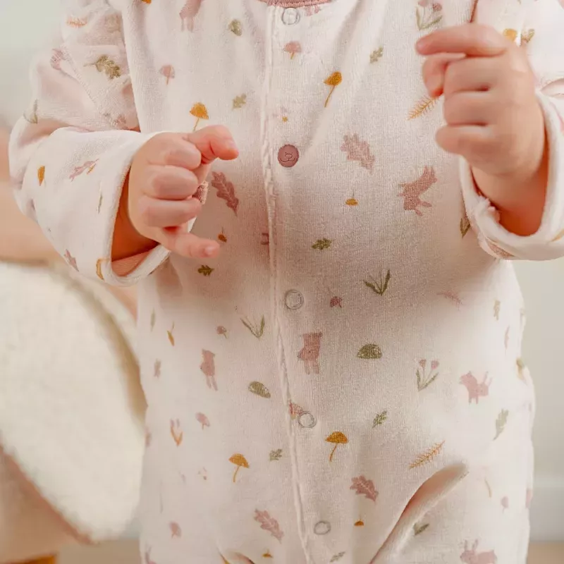Pyjama bébé velours - volants automne - Noukie's