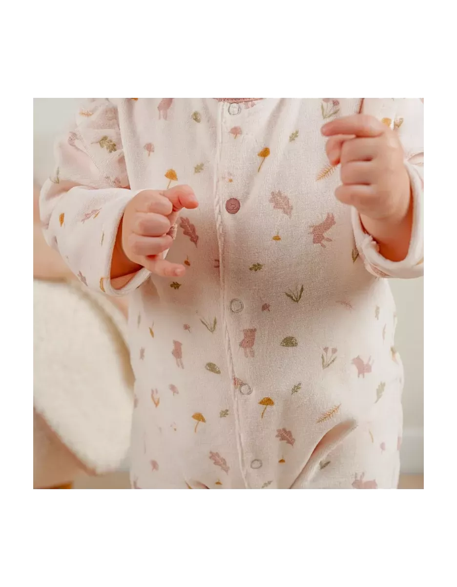 Pyjama bébé velours - volants automne - Noukie's