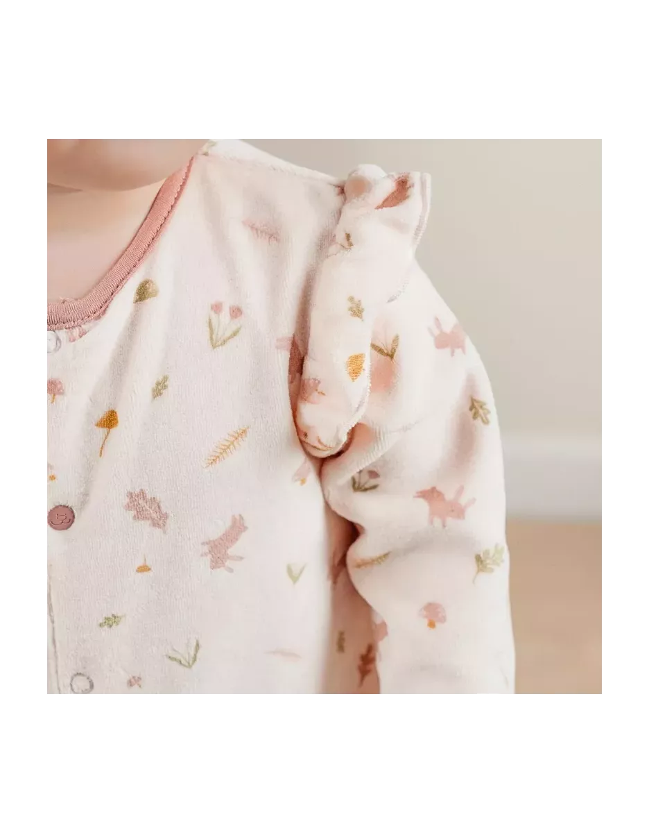 Pyjama bébé velours - volants automne - Noukie's