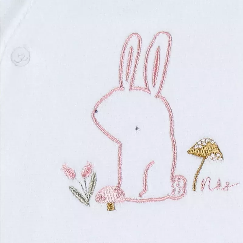 Pyjama bébé velours - lapin blanc - Noukie's