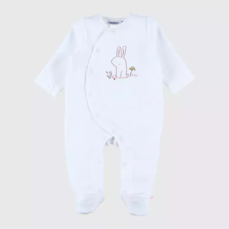 Pyjama bébé velours - lapin blanc - Noukie's