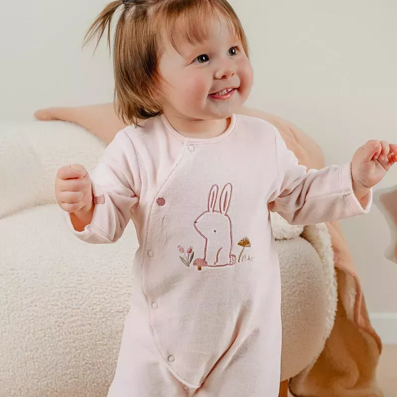 Pyjama bébé velours - lapin rose - Noukie's