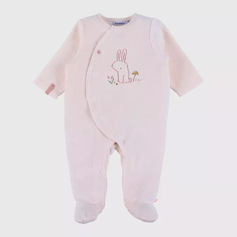 Pyjama bébé velours - lapin rose - Noukie's