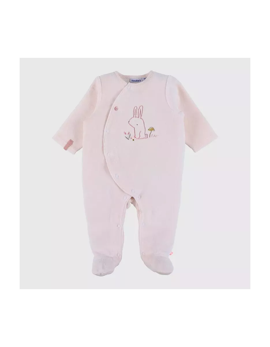 Pyjama bébé velours - lapin rose - Noukie's