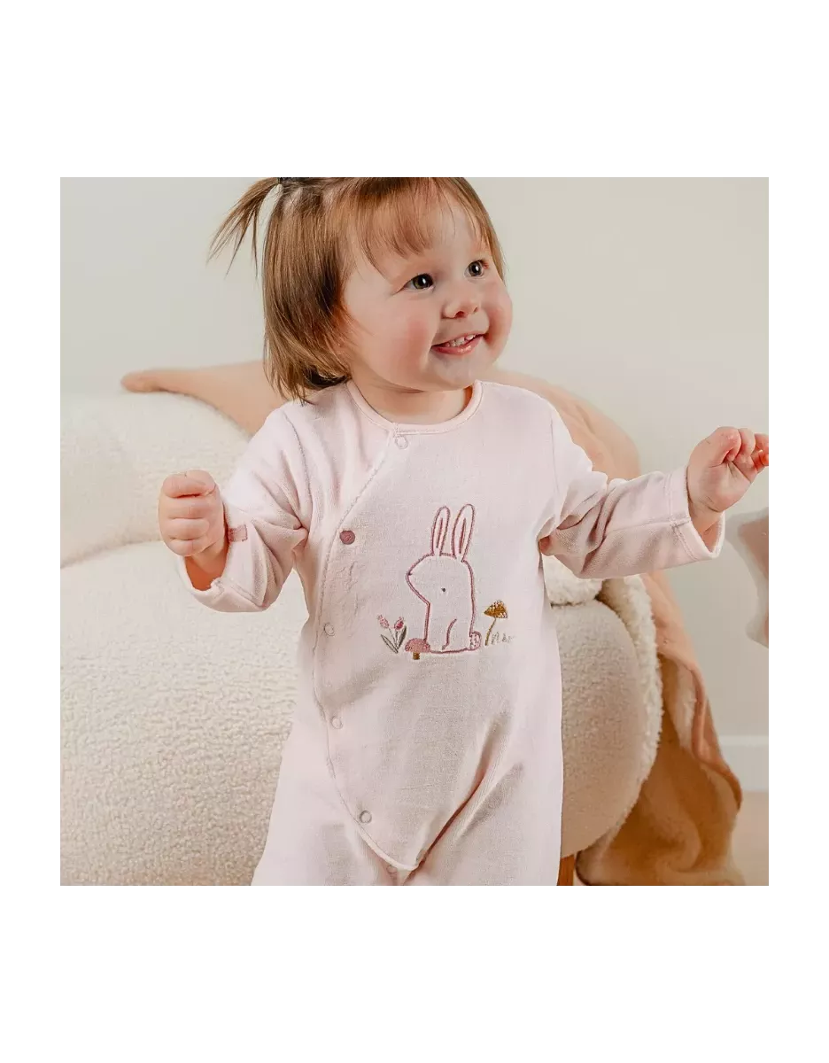 Pyjama bébé velours - lapin rose - Noukie's